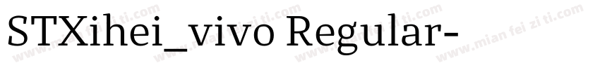 STXihei_vivo Regular字体转换